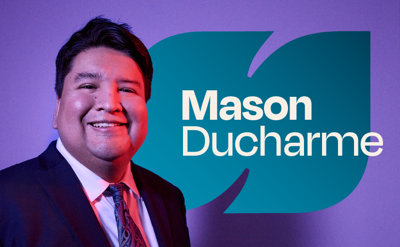 A portrait of Mason Ducharme for the Alumni Awards
