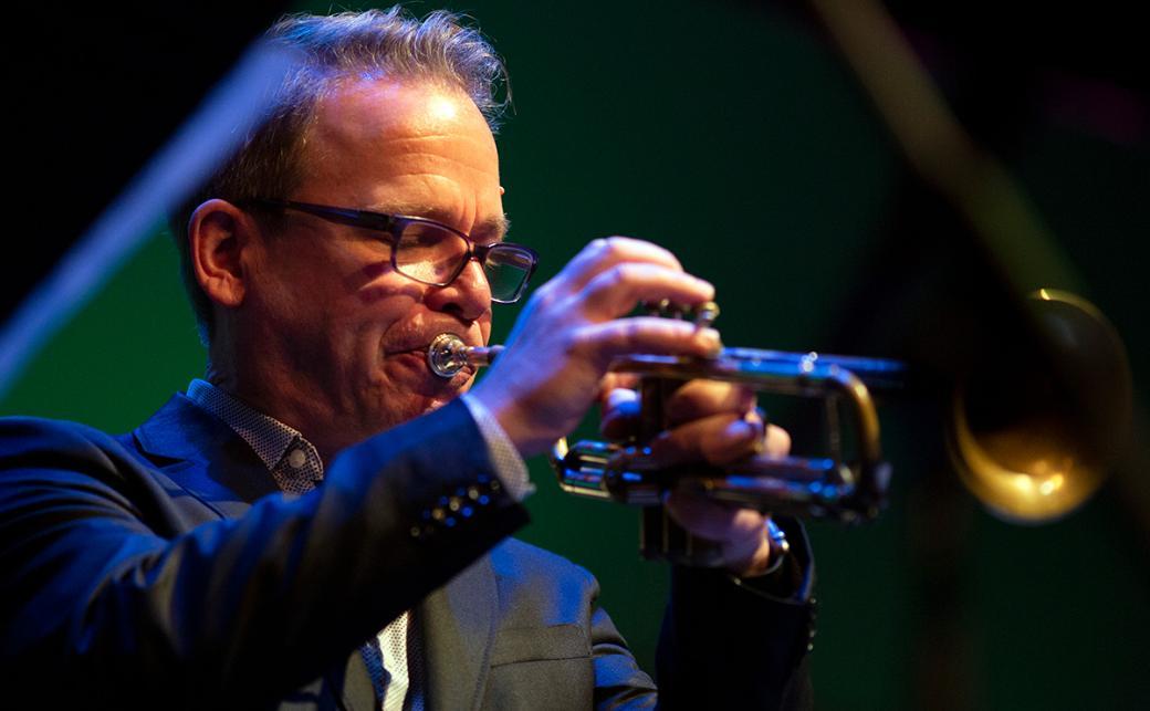 Brad Turner playing trumpet