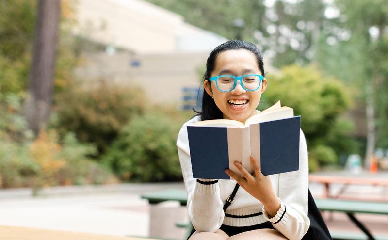 Student portrait from the CapU BRING IT advertisement campaign.