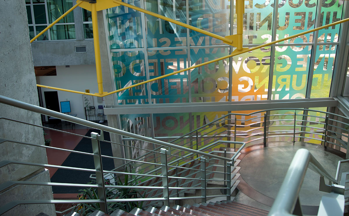 Stairwell in Birch Building