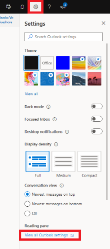 Click the Settings button at the top right of the page.
