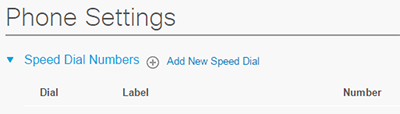 Cisco Portal Phone Settings