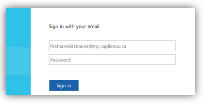 single sign on screen