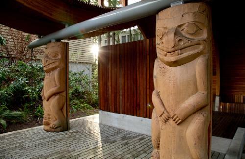 Pavilion outside of the Kéxwusm-áyakn Student Centre